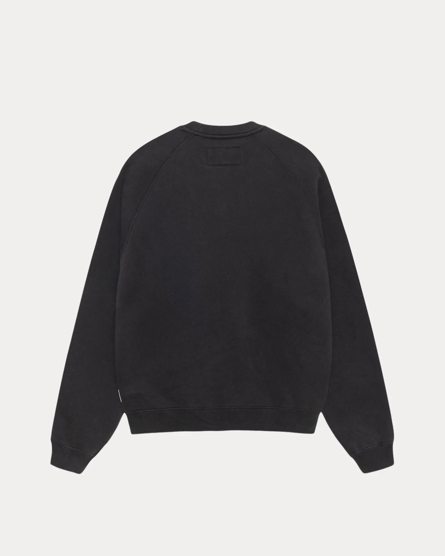 Stüssy Fleece Raglan Crew: Washed Black