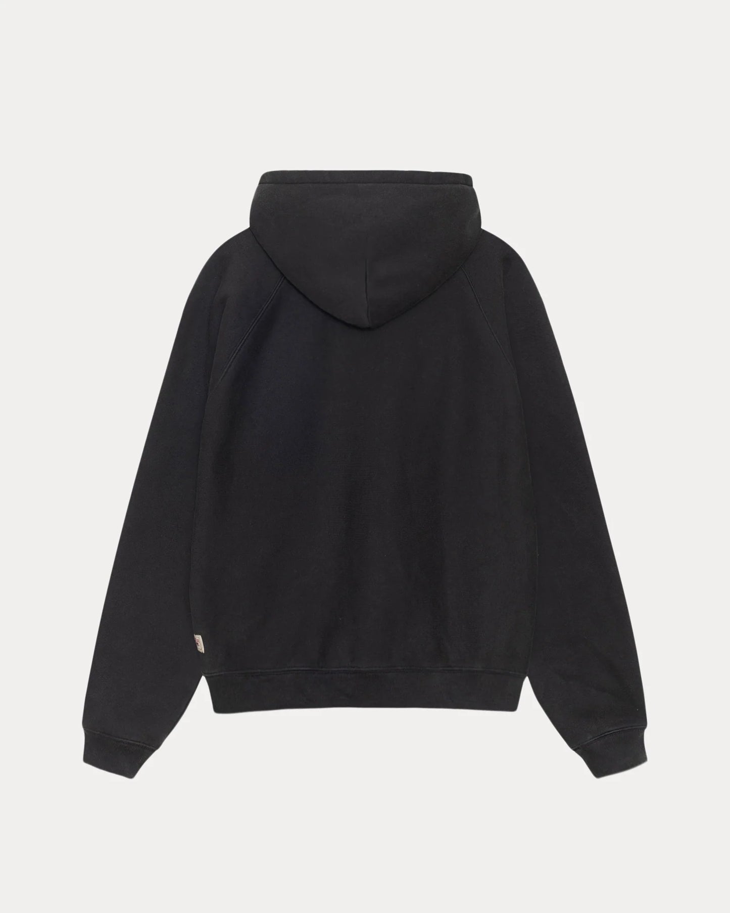Stüssy Relaxed Zip Hoodie: Washed Black