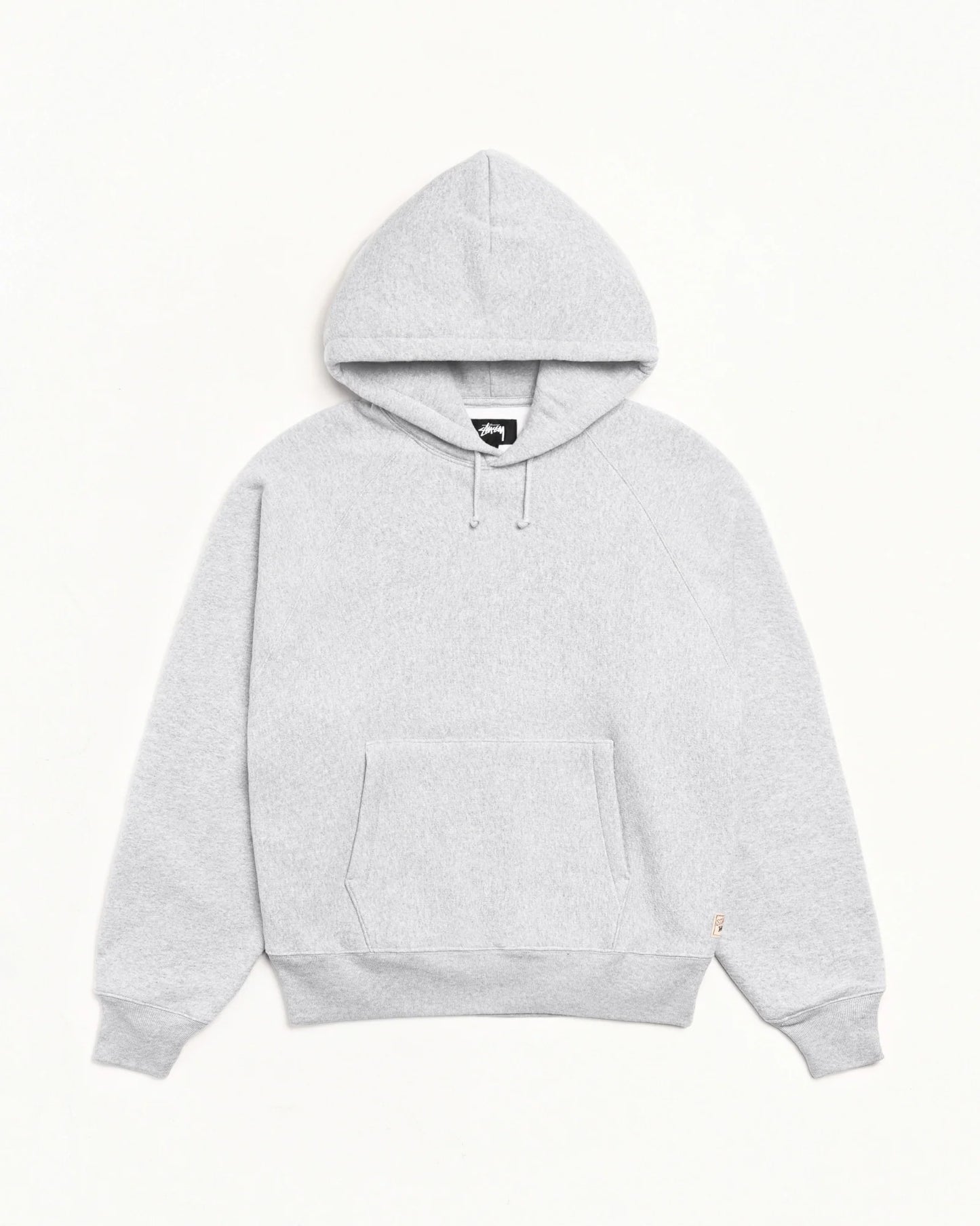 Stüssy Fleece Raglan Relaxed Hoodie: Ash Heather