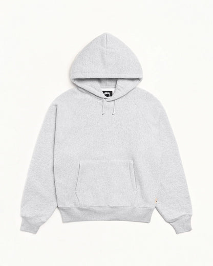 Stüssy Fleece Raglan Relaxed Hoodie: Ash Heather