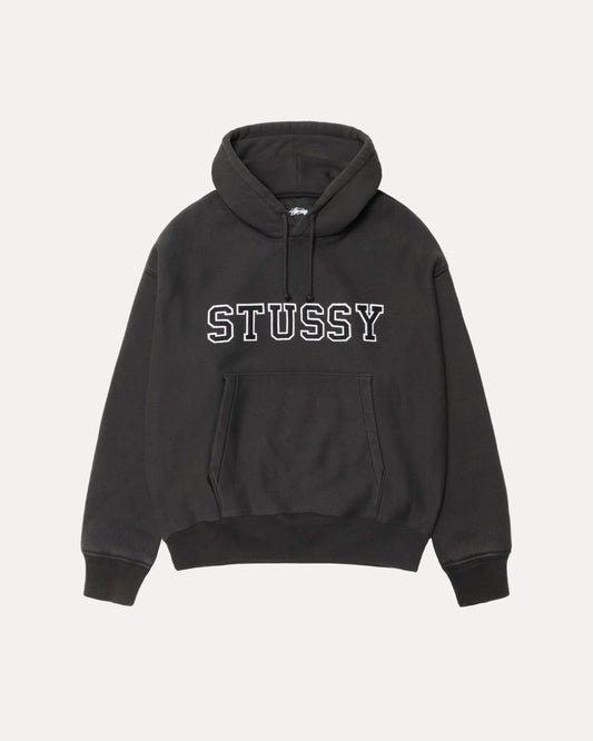 Stussy Applique Hoodie: Black