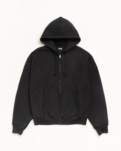Stüssy Cursive Applique Zip Hood Black