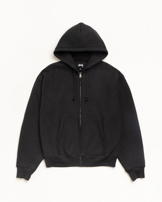 Stüssy Cursive Applique Zip Hood Black