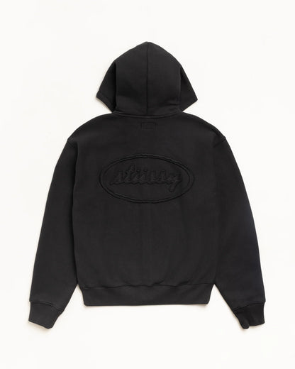 Stüssy Cursive Applique Zip Hood Black