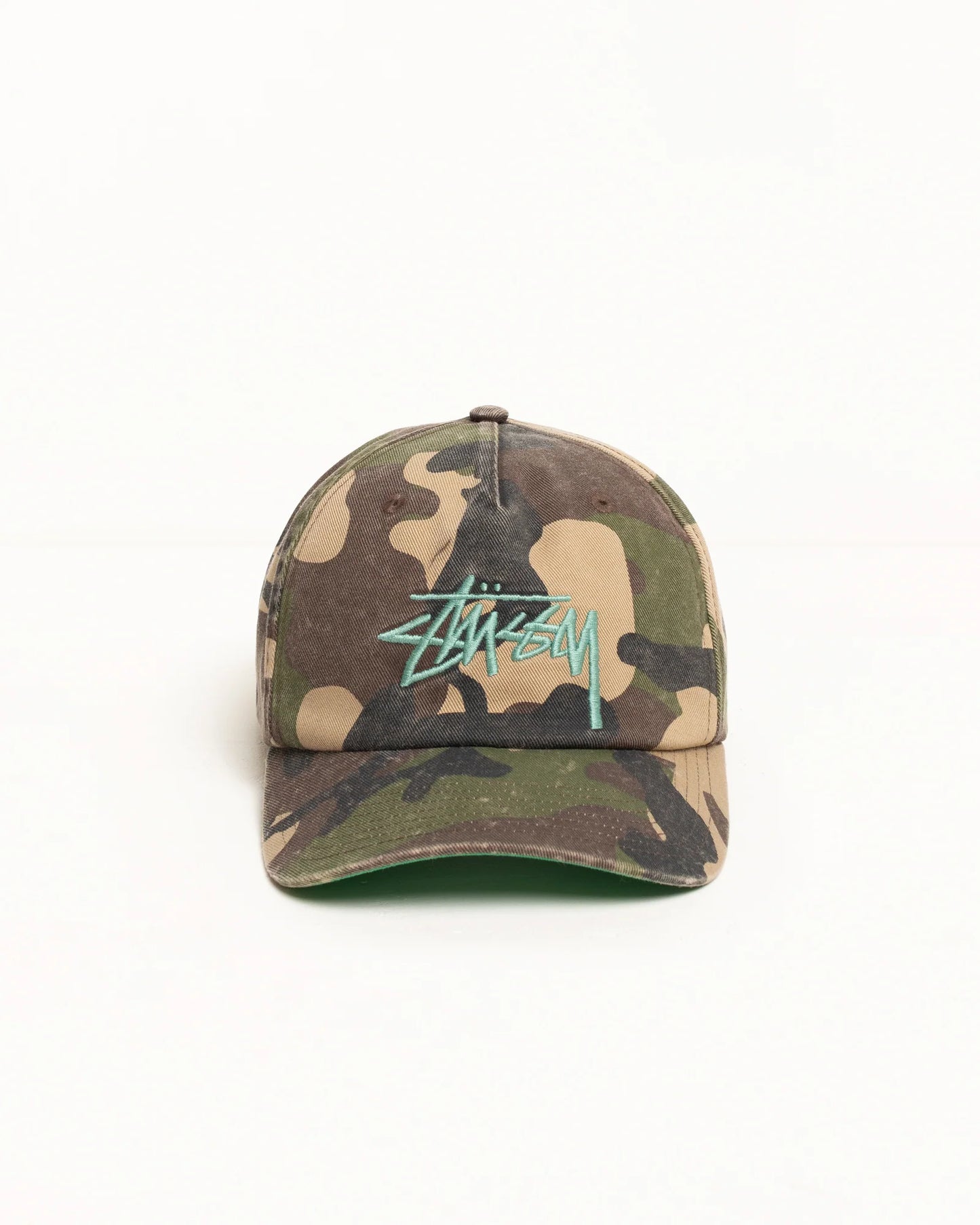 Stüssy Mid-Depth Big Stock Snapback Woodland Camo