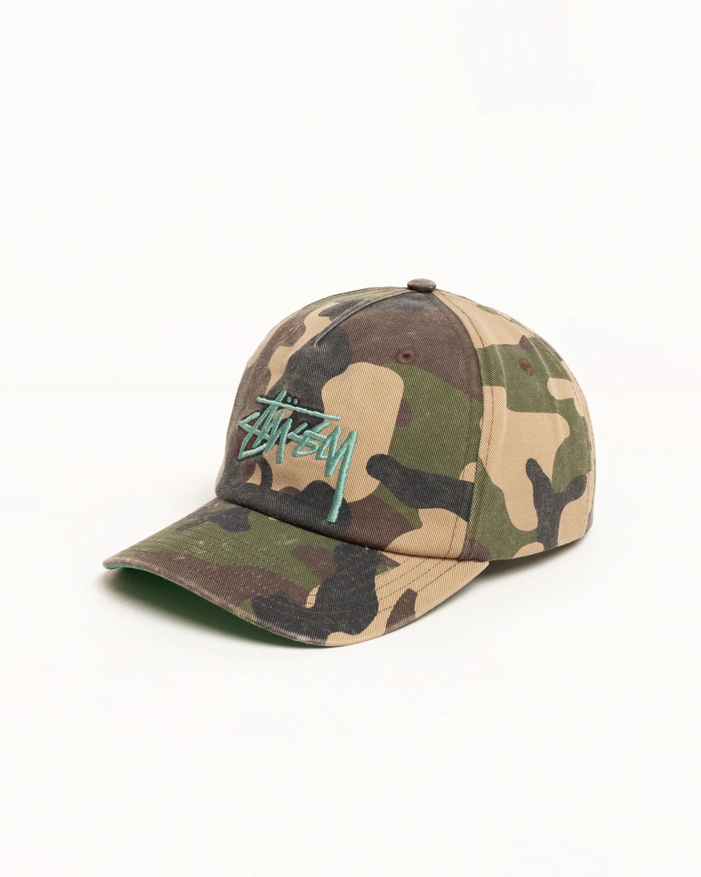 Stüssy Mid-Depth Big Stock Snapback Woodland Camo