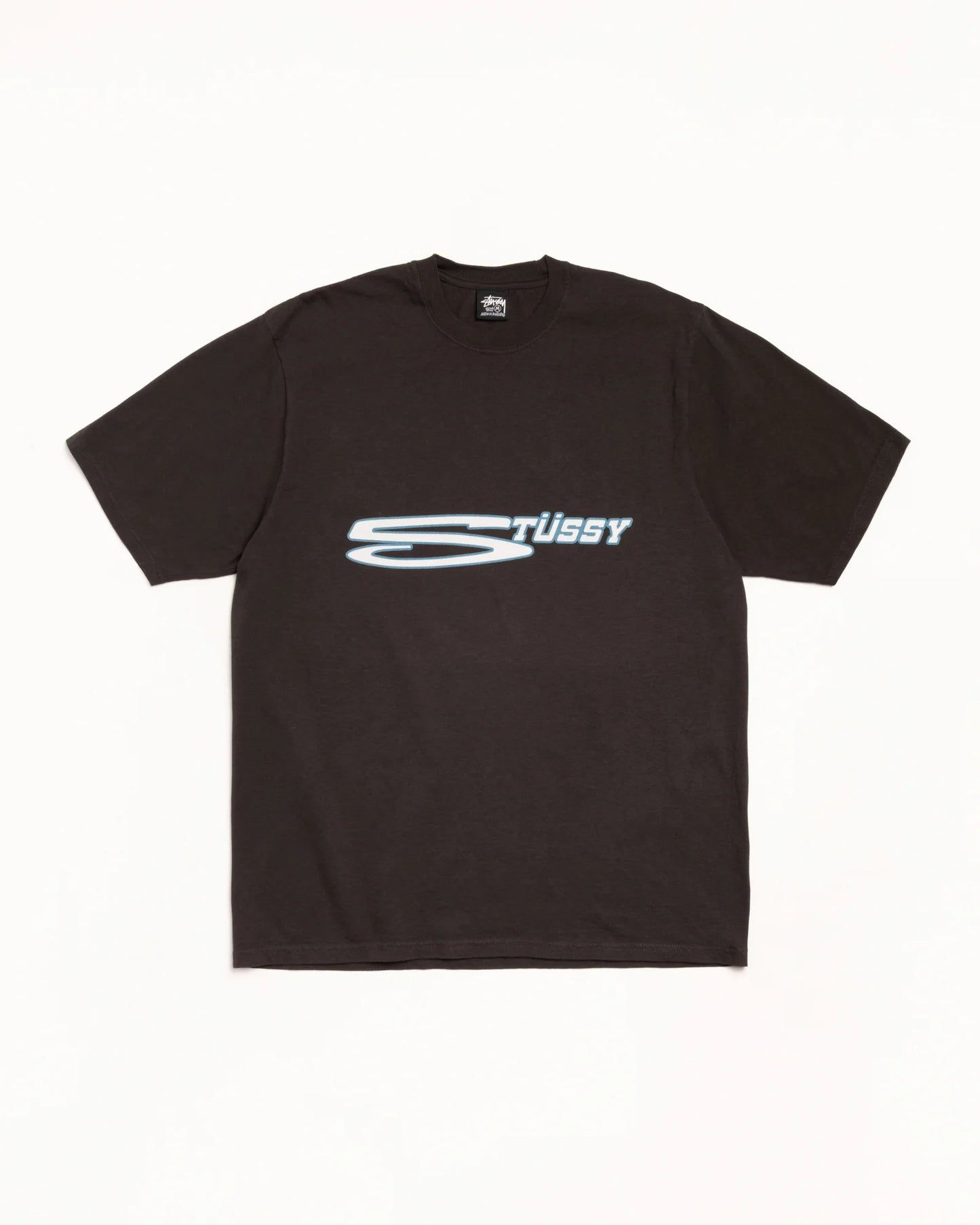 Stüssy Stretch Pig. Dyed Tee: Faded Black