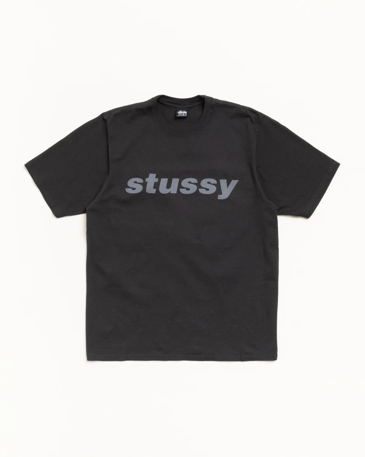 Stüssy Shark Pig. Dyed Tee: Faded Black
