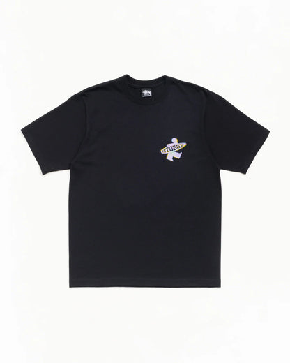 Stüssy Dot Surf Puff Print Tee: Black