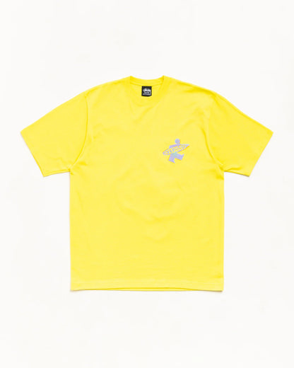 Stüssy Dot Surf Puff Print Tee: Lemon