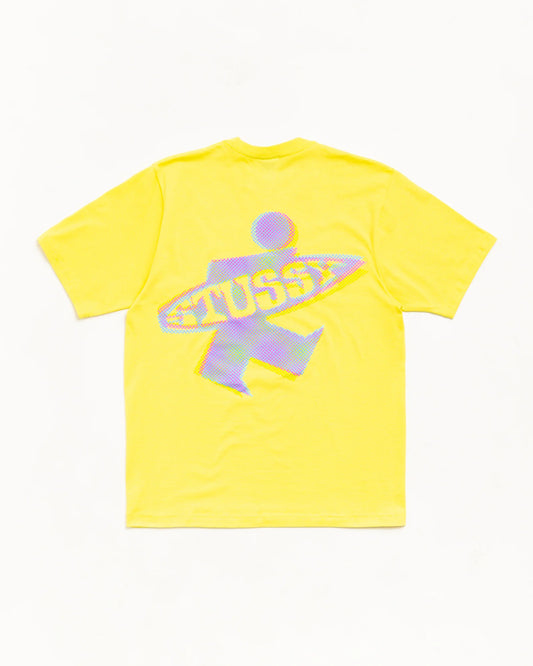 Stüssy Dot Surf Puff Print Tee: Lemon