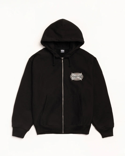 Stüssy Champion Oval Zip Hood Black