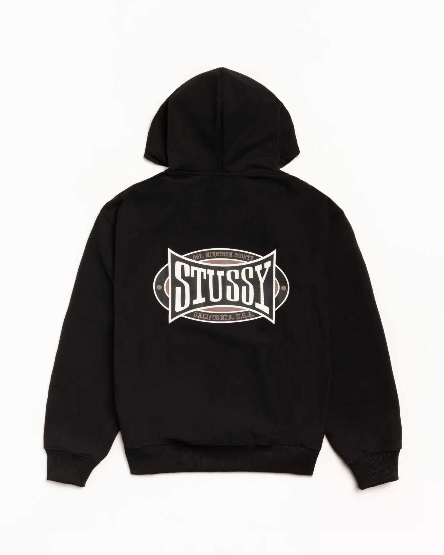Stüssy Champion Oval Zip Hood Black