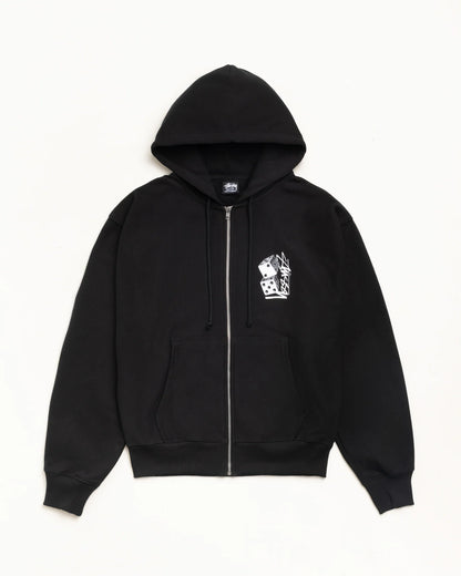 Stüssy Tall Dice Zip Hood: Black