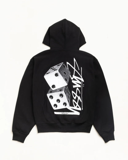 Stüssy Tall Dice Zip Hood: Black
