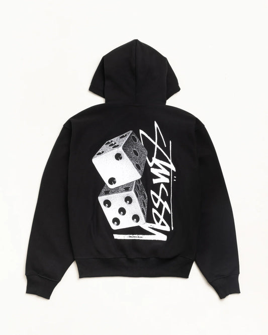 Stüssy Tall Dice Zip Hood: Black