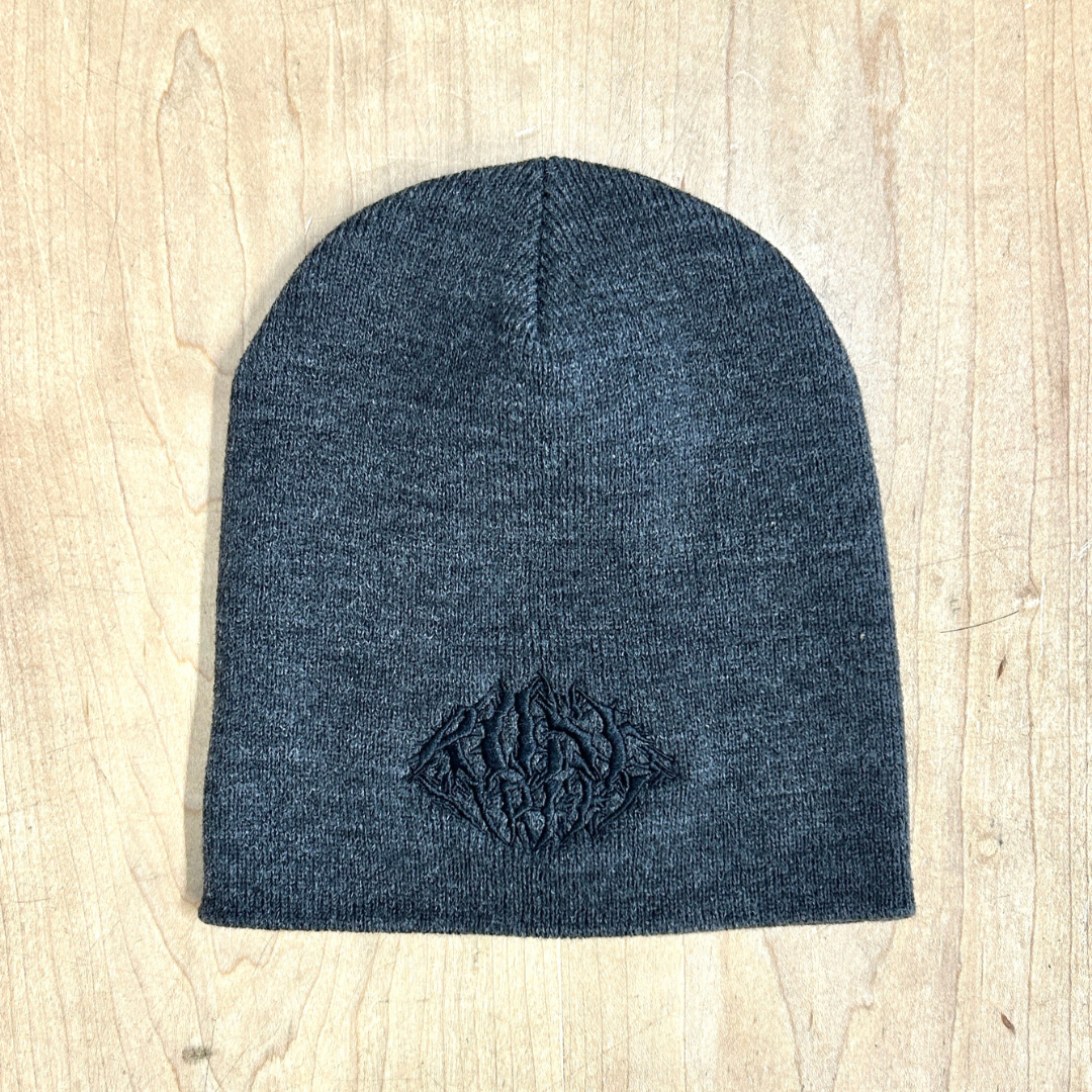 Rose Street Spike Logo Skullcap Beanie: Dark Grey