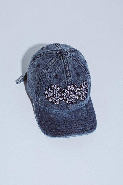 FA Three Spirals Denim 6 Panel Hat: Indigo