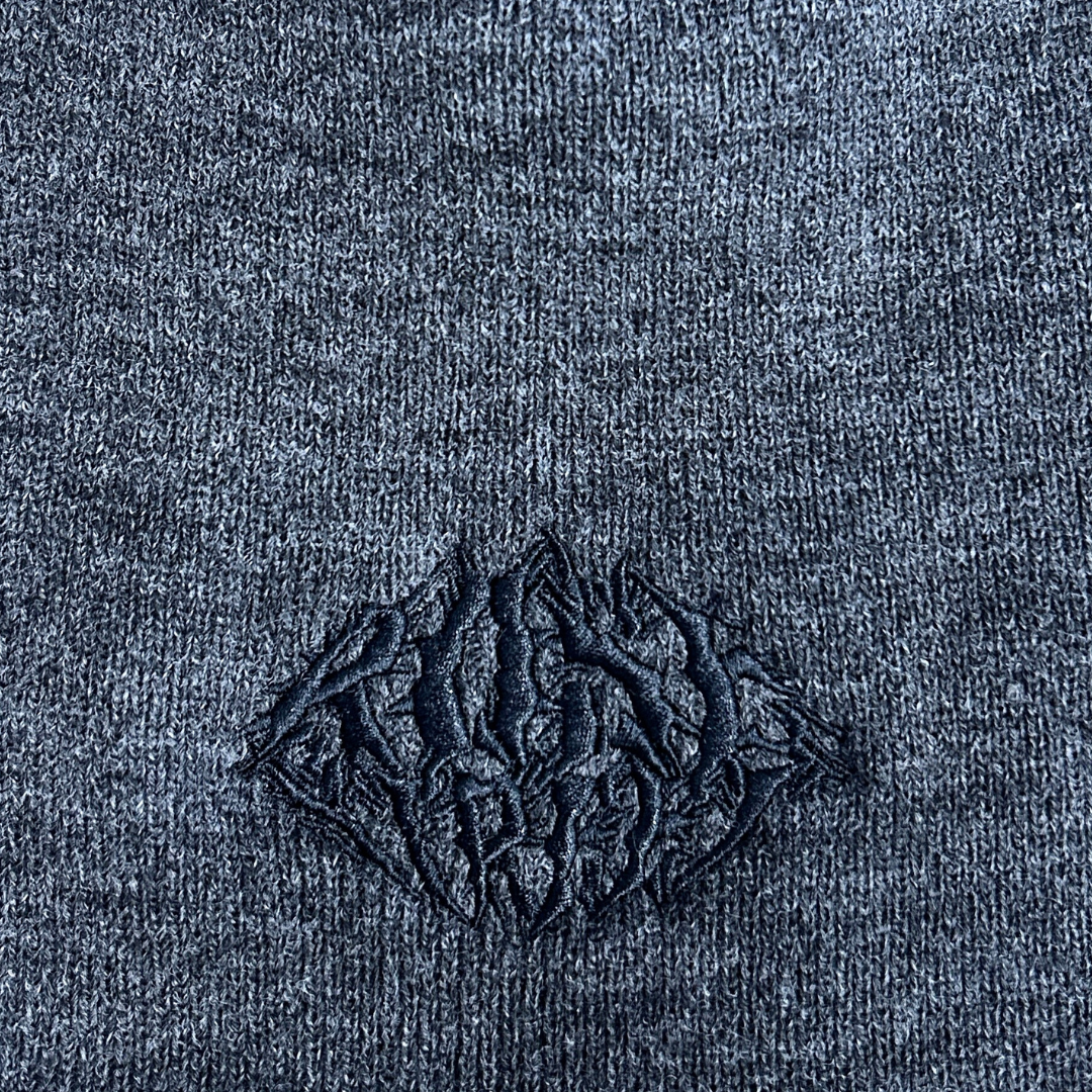 Rose Street Spike Logo Skullcap Beanie: Dark Grey