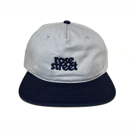 Rose Street Stacked Logo Hat: Grey/Midnight