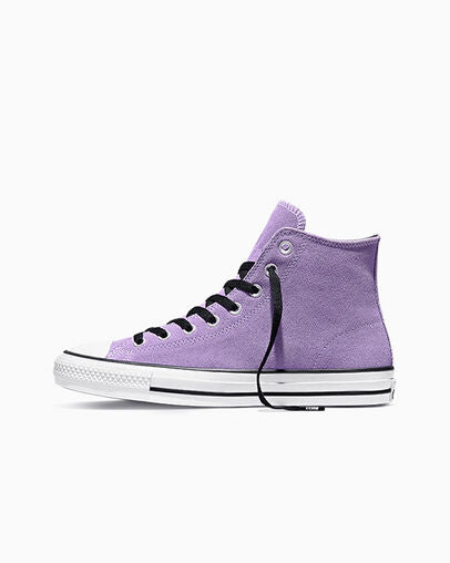 Converse CTAS Pro Hi Suede Lilac Soda/Black/White