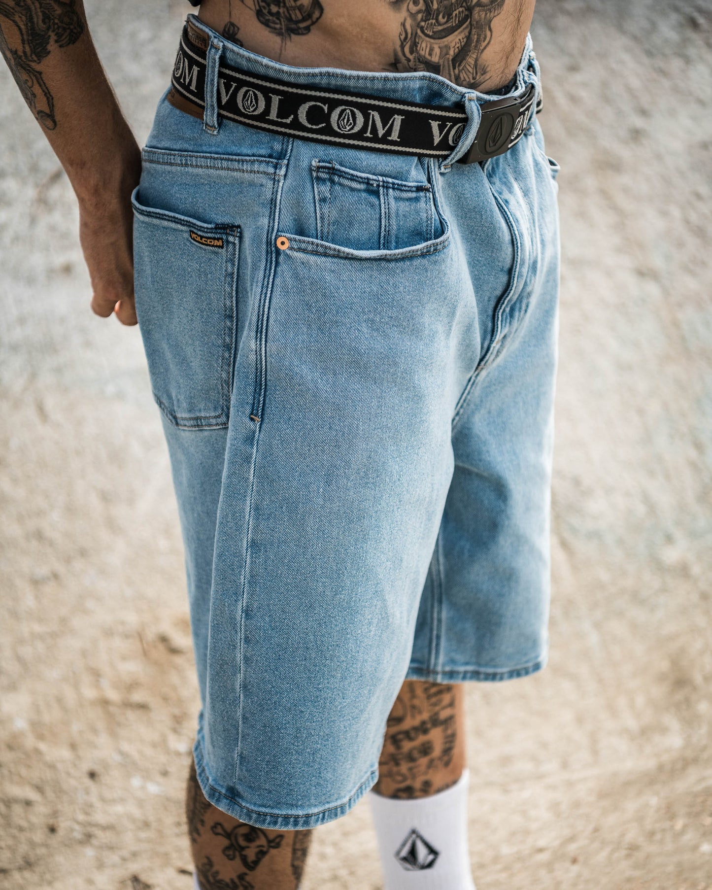Volcom Billow Denim Short 22": Blueprint