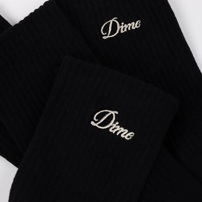 Dime Two Pack Crew Socks: Black