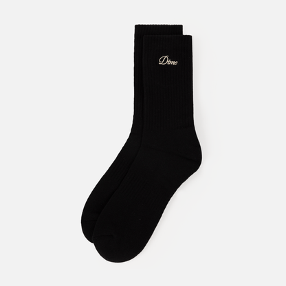 Dime Two Pack Crew Socks: Black