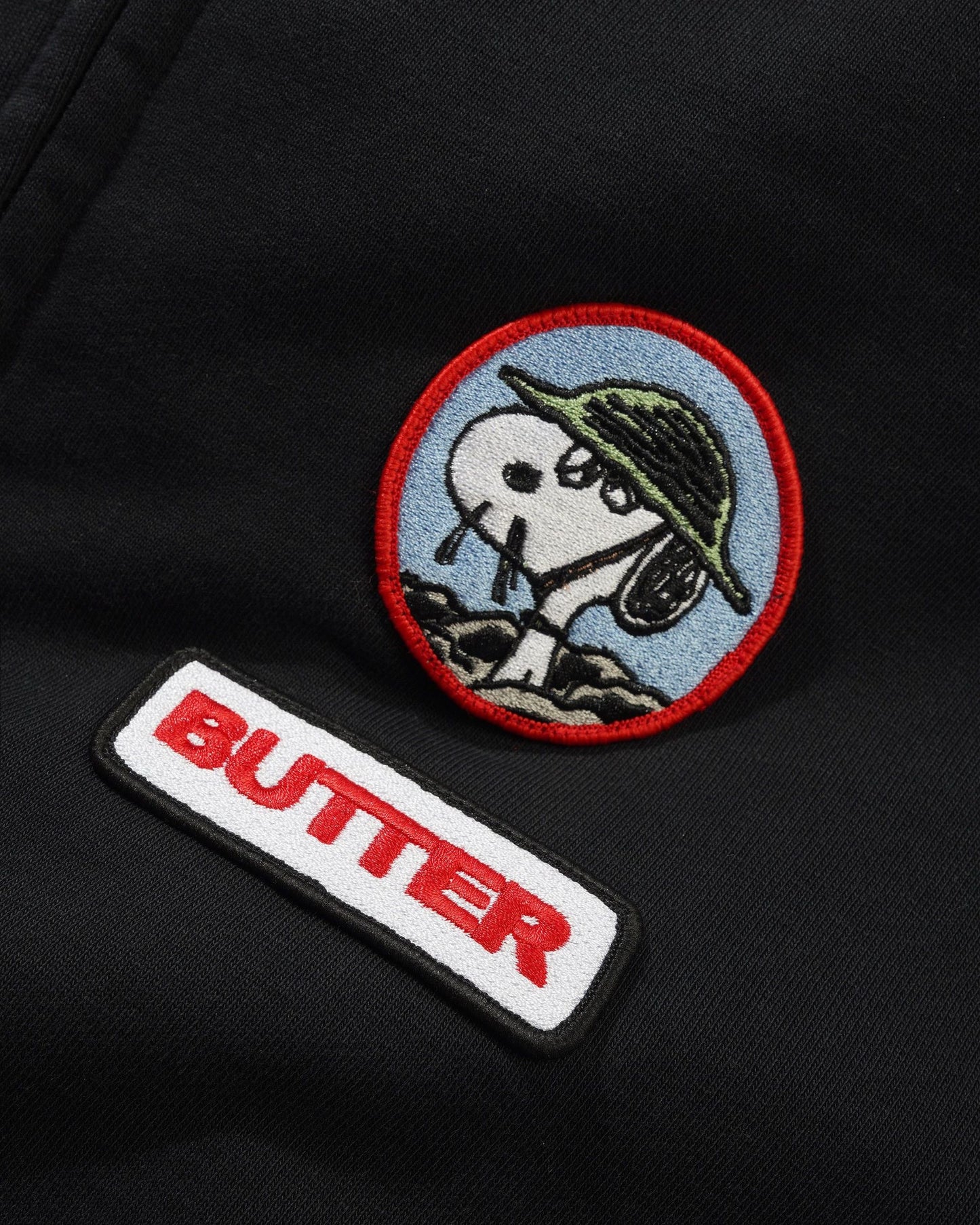 Butter Peanuts Patches Zip-Thru Hood Washed Camo