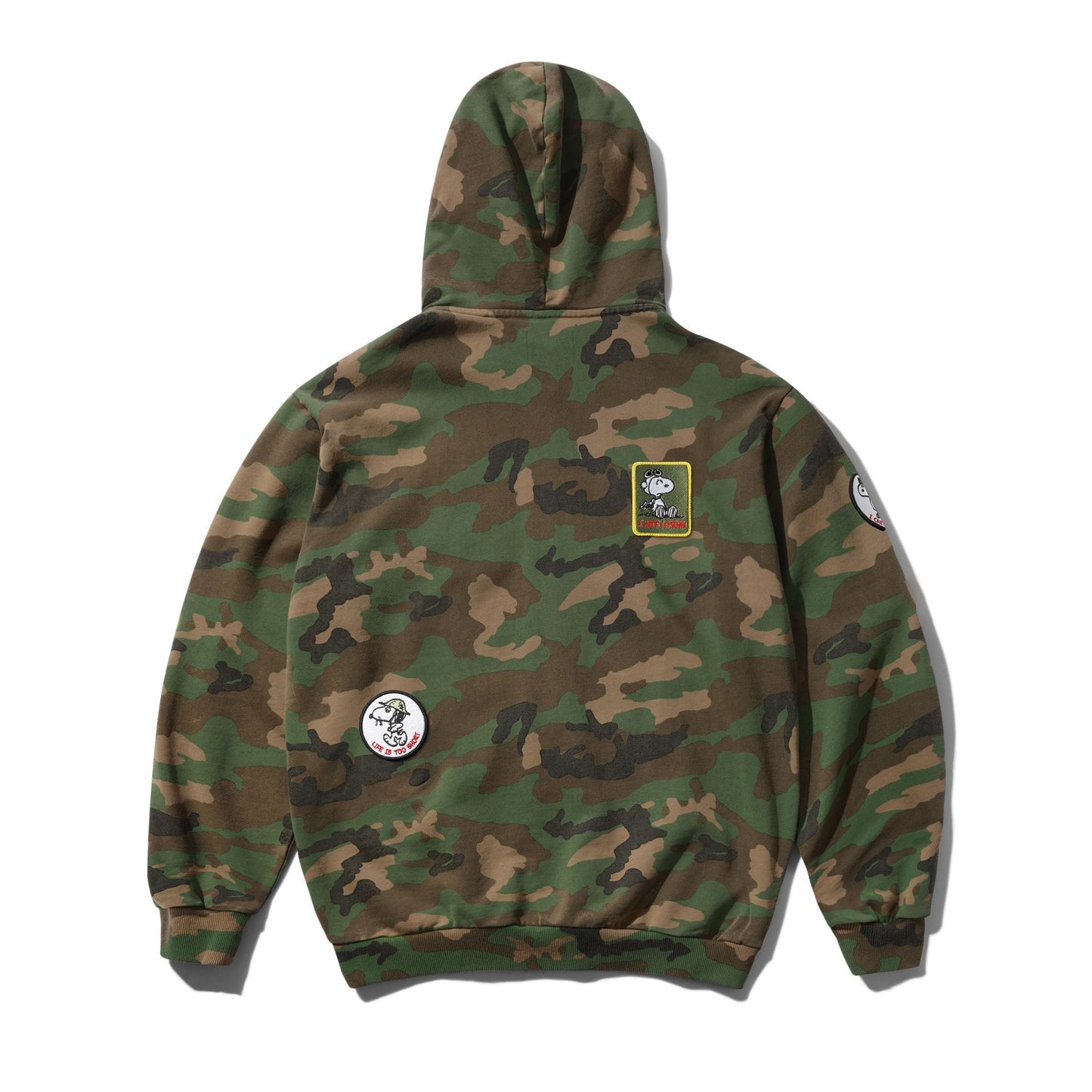 Butter Peanuts Patches Zip-Thru Hood Washed Camo