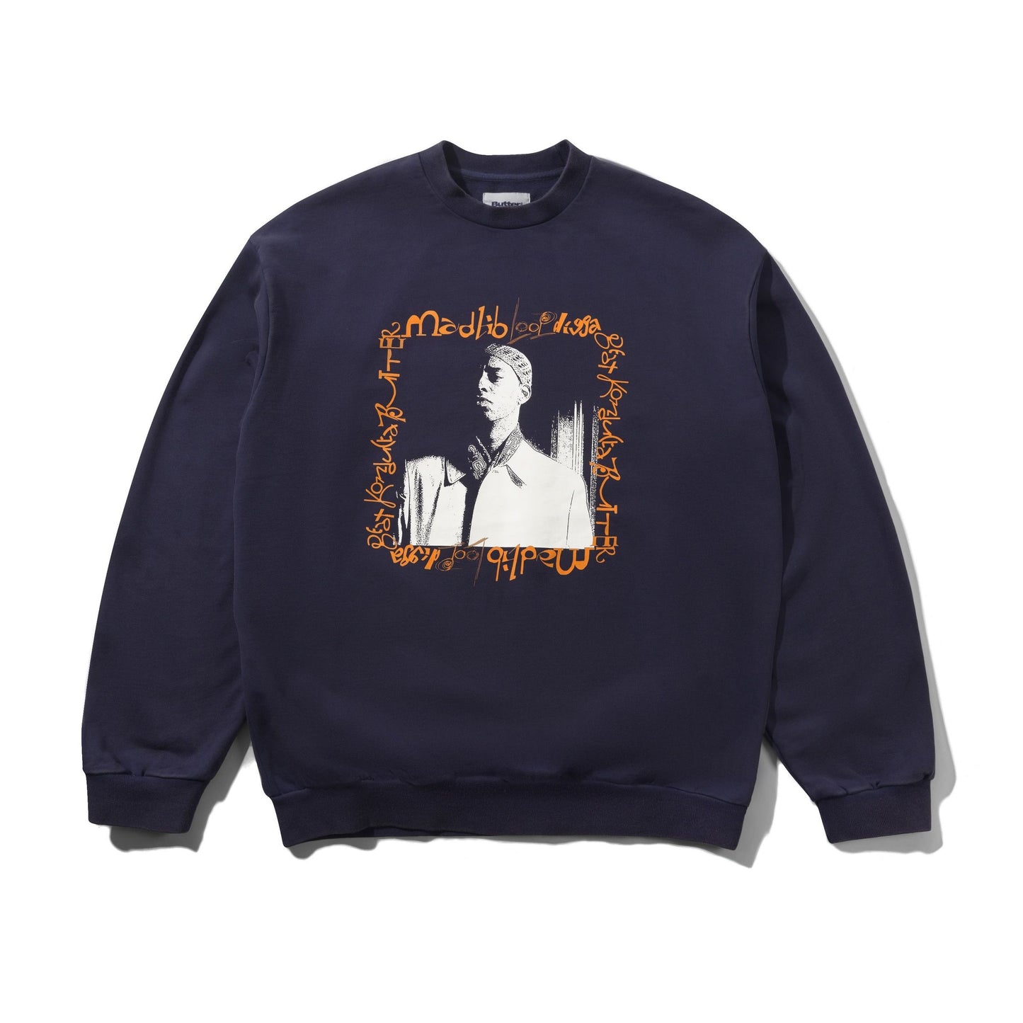 Butter Madlib Loop Digga Crewneck Washed Navy