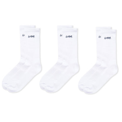 Butter 3-Pack Basic Socks: White