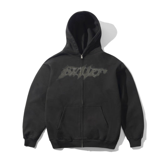 Butter Amplify Zip-Thru Hood Washed Black