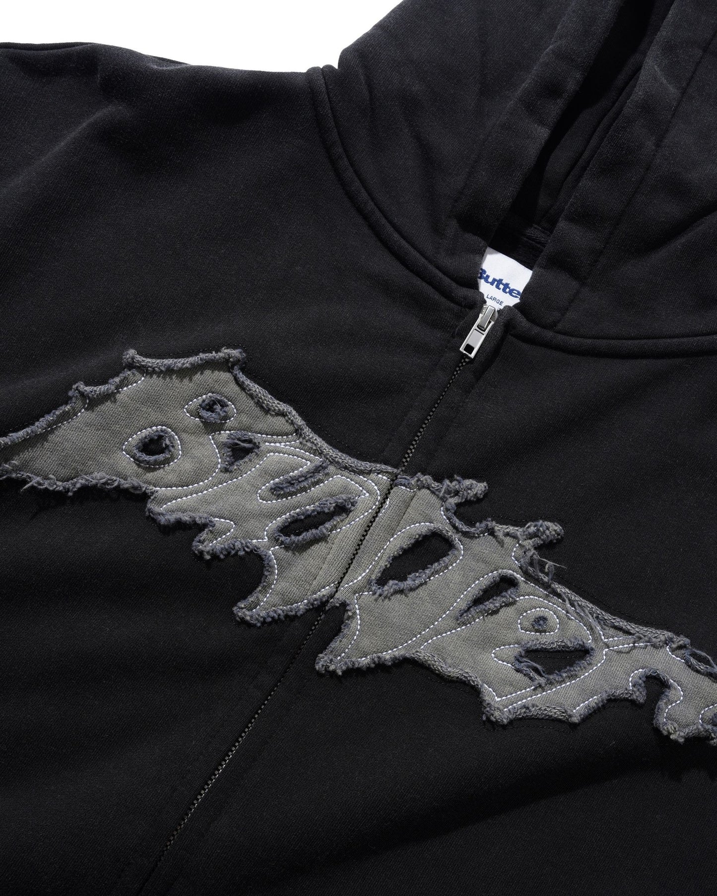 Butter Amplify Zip-Thru Hood Washed Black