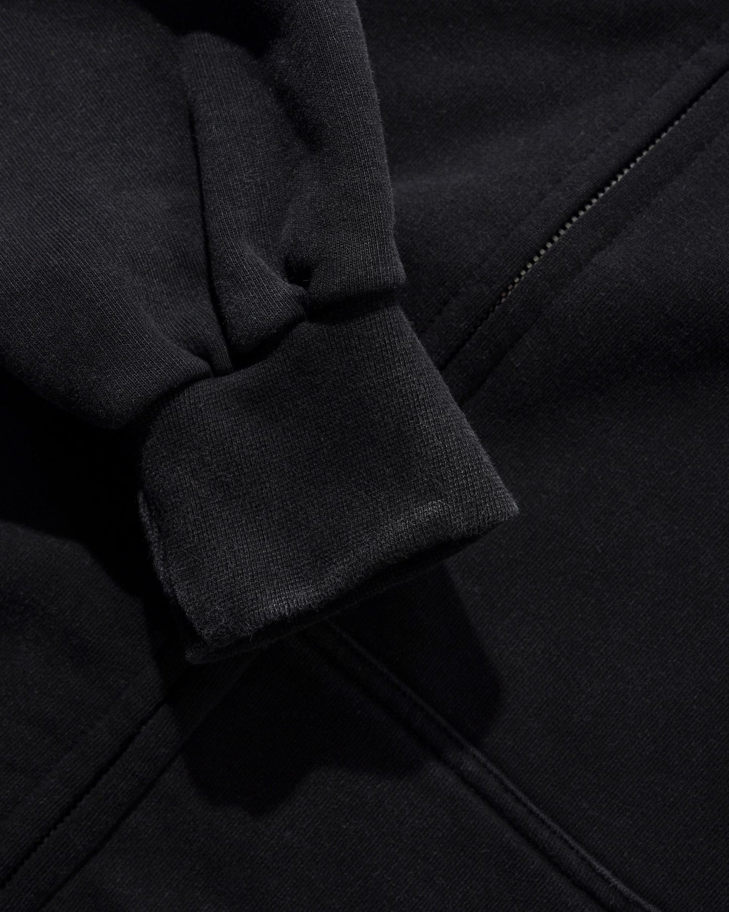 Butter Amplify Zip-Thru Hood Washed Black
