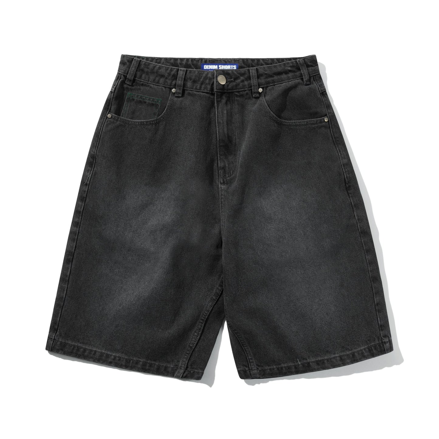 Butter Garage Denim Shorts: Faded Black