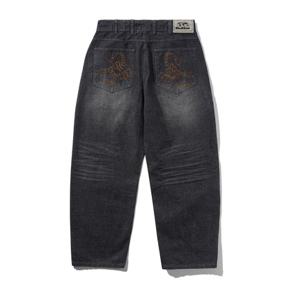 Butter Scorpion Stitch Denim Jeans: Slub Black
