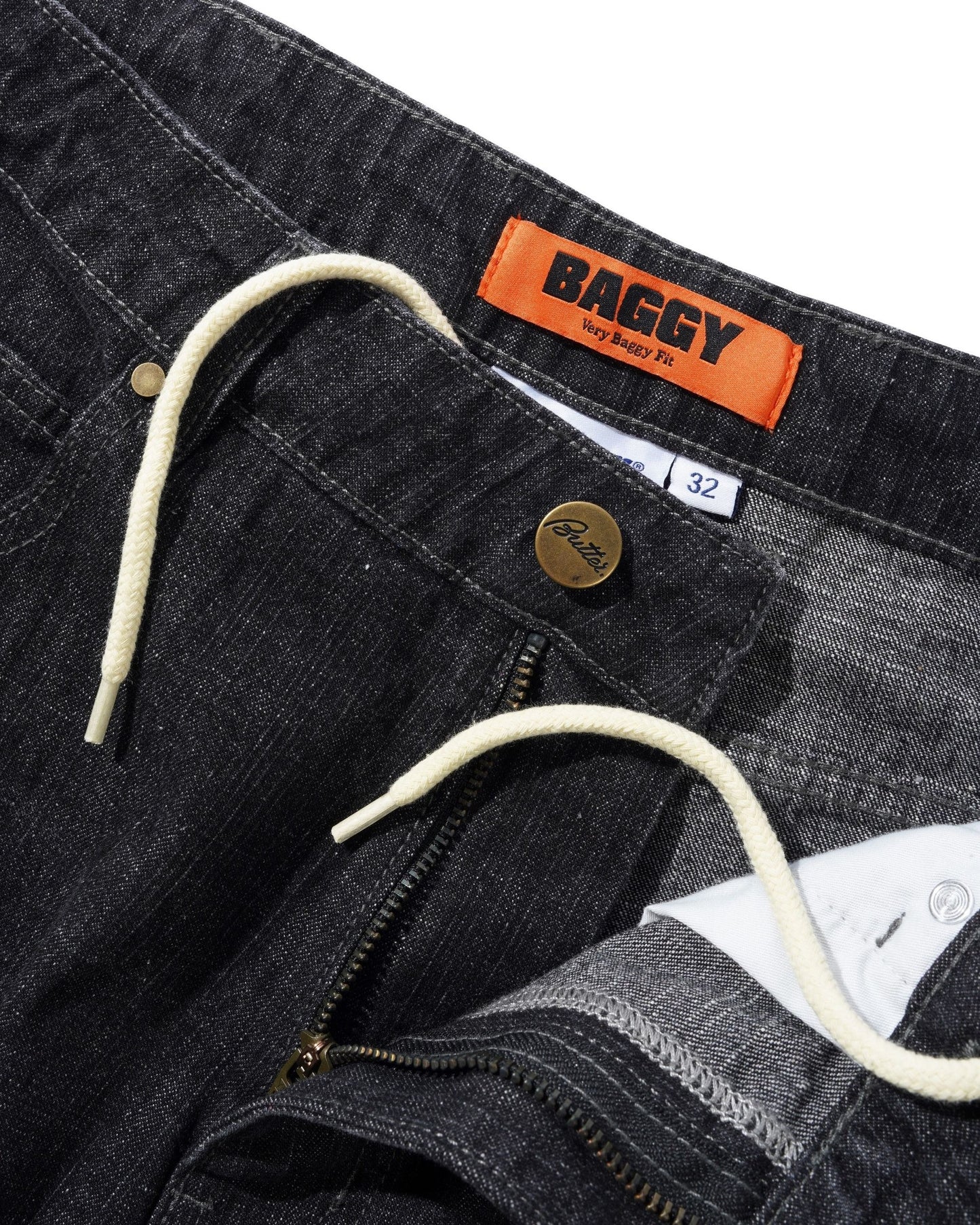 Butter Scorpion Stitch Denim Jeans: Slub Black