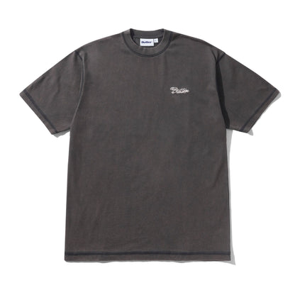 Butter Jive Overlock Stitch Tee: Distressed Black