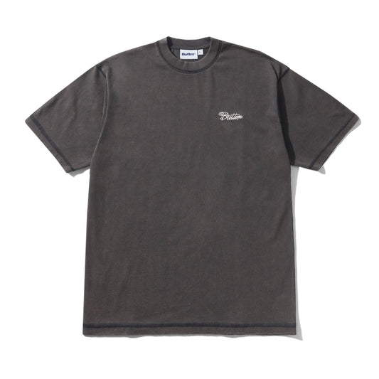 Butter Jive Overlock Stitch Tee: Distressed Black