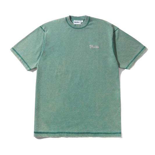 Butter Jive Overlock Stitch Tee: Distressed Jade
