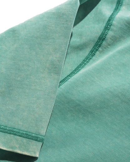 Butter Jive Overlock Stitch Tee: Distressed Jade
