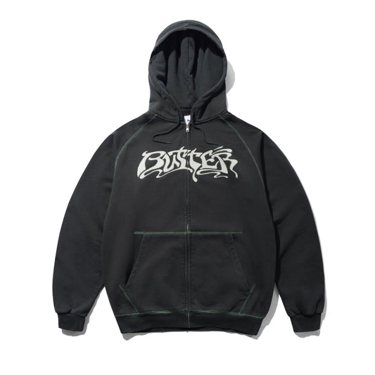 Butter Drummer Zip-Thru Hood Washed Black