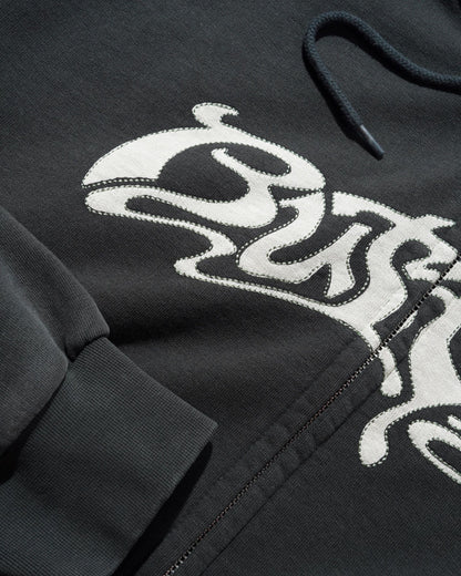 Butter Drummer Zip-Thru Hood Washed Black