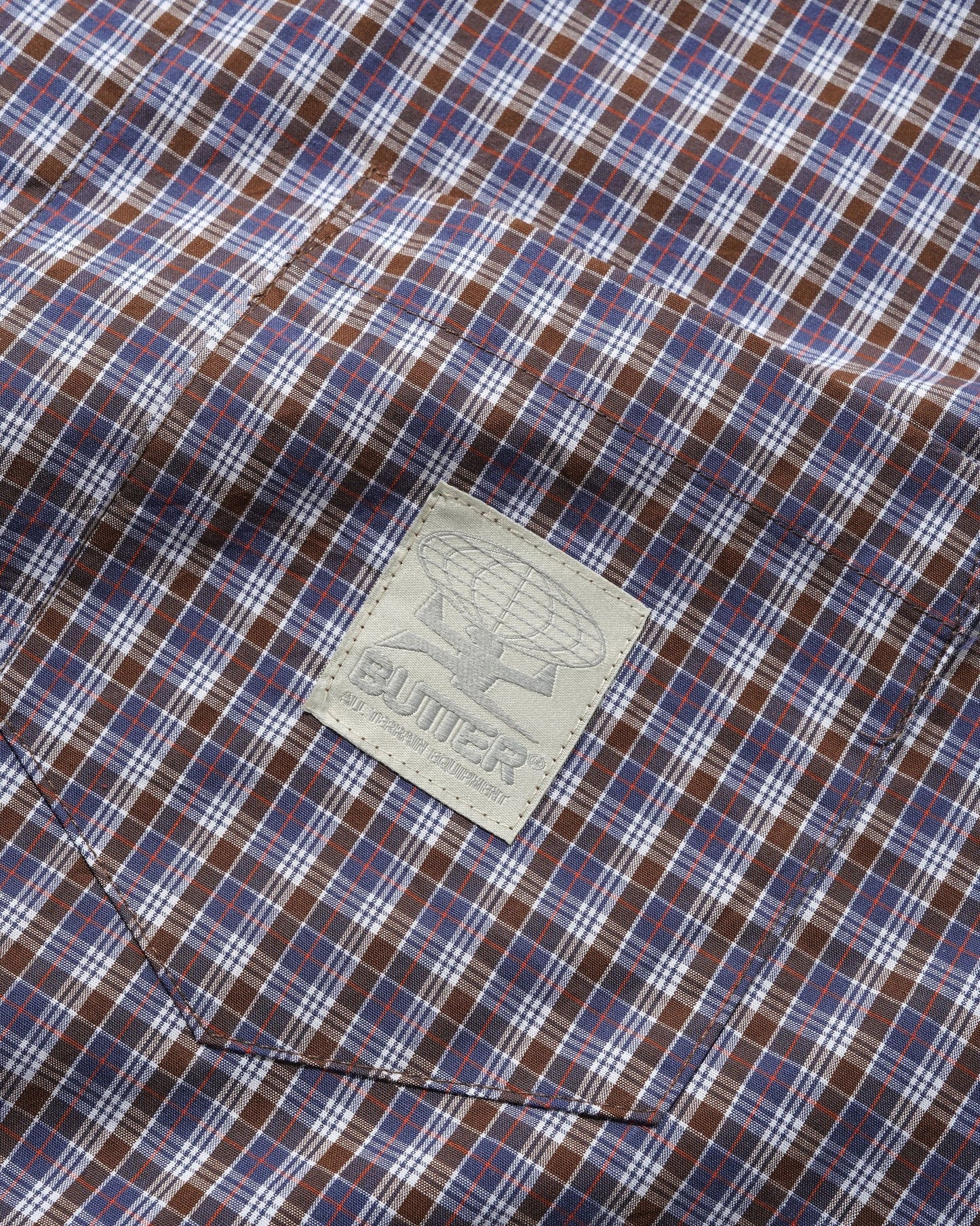 Butter Equipment S/S Shirt Navy/Brown