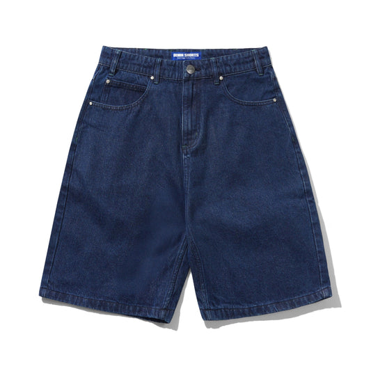 Butter Drummer Baggy Denim Shorts: Raw Dark Indigo