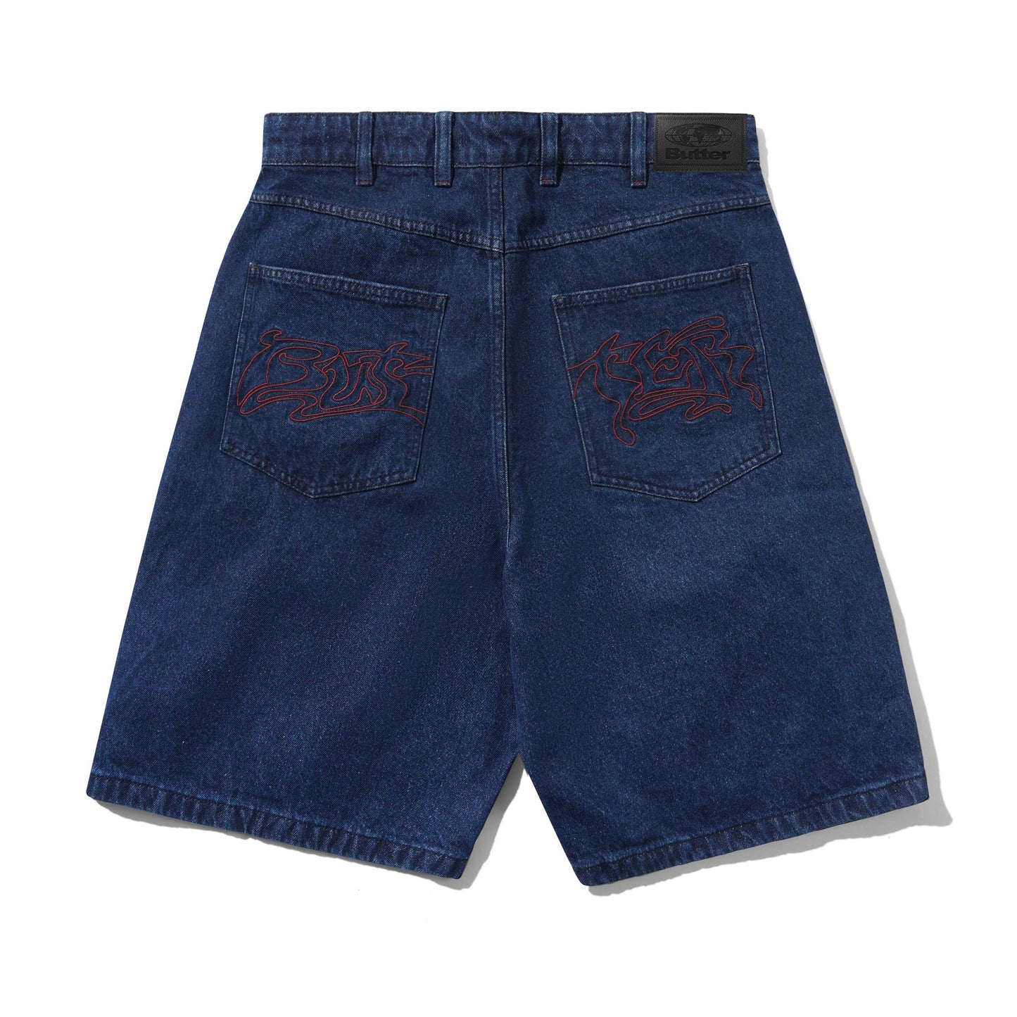 Butter Drummer Baggy Denim Shorts: Raw Dark Indigo