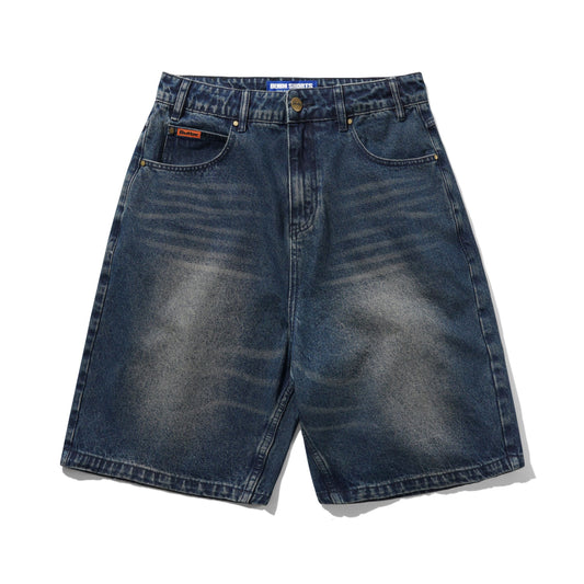 Butter Baggy Denim Shorts: Vintage Indigo Wash