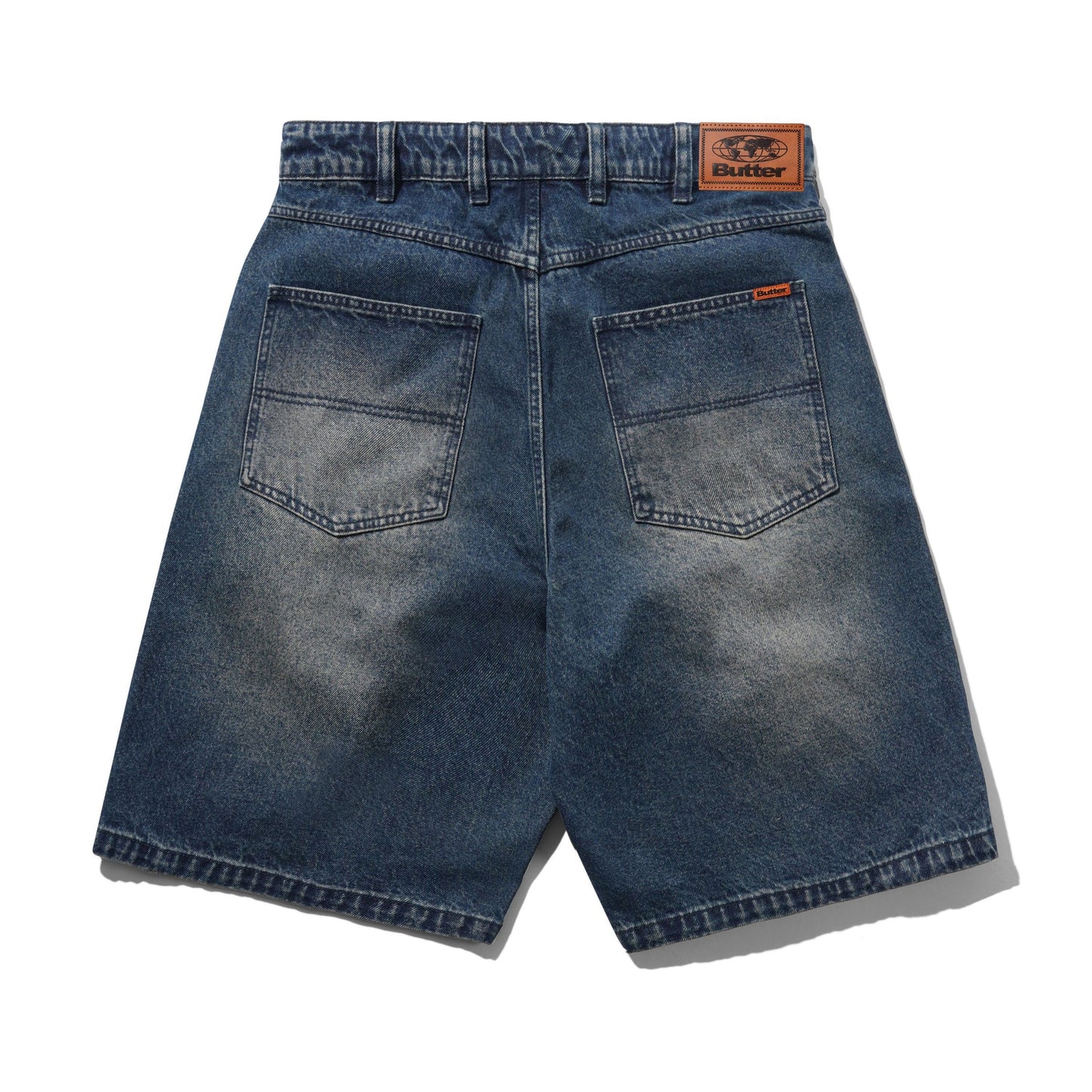 Butter Baggy Denim Shorts: Vintage Indigo Wash