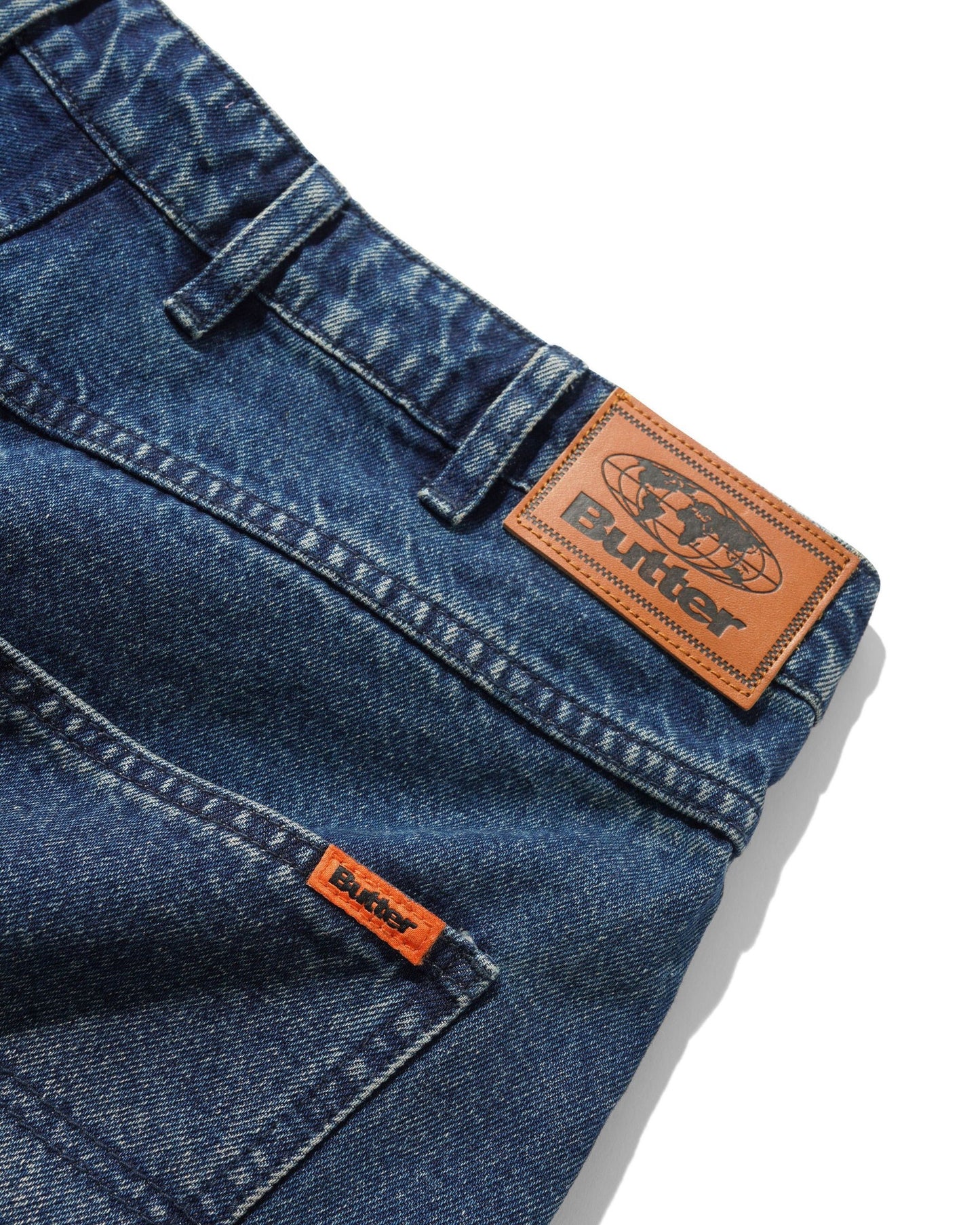 Butter Baggy Denim Shorts: Vintage Indigo Wash